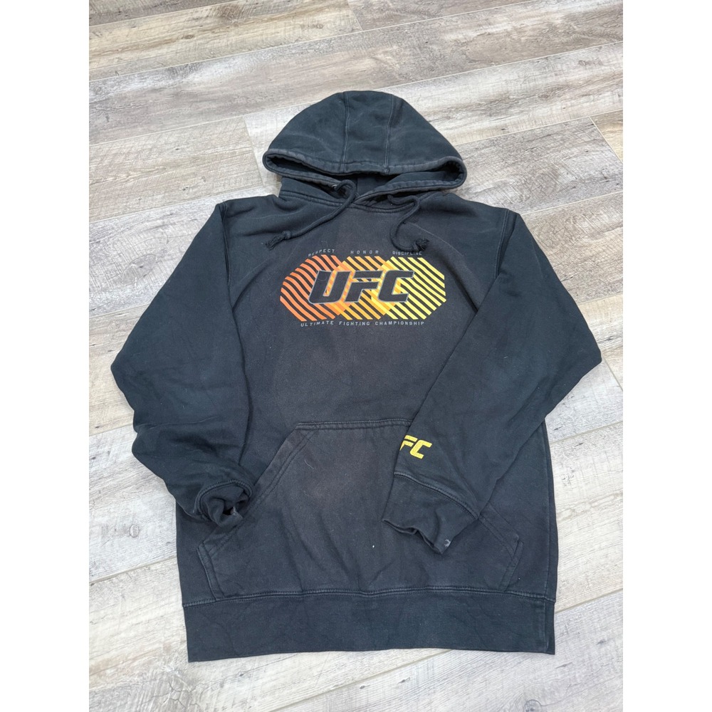 UFC Ultimate Fighting Championship Hoodie Black Graphic Pullover Mens Large
